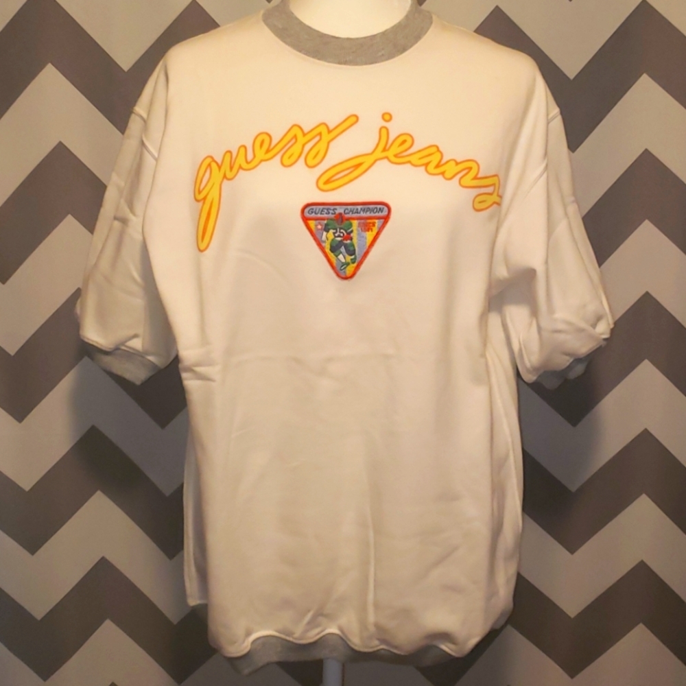 RARE Vintage Guess short sleeve sweatshirt